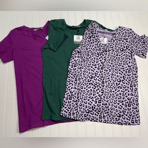 NWT Lot of 3 Short Sleeve V-Neck Tops XS